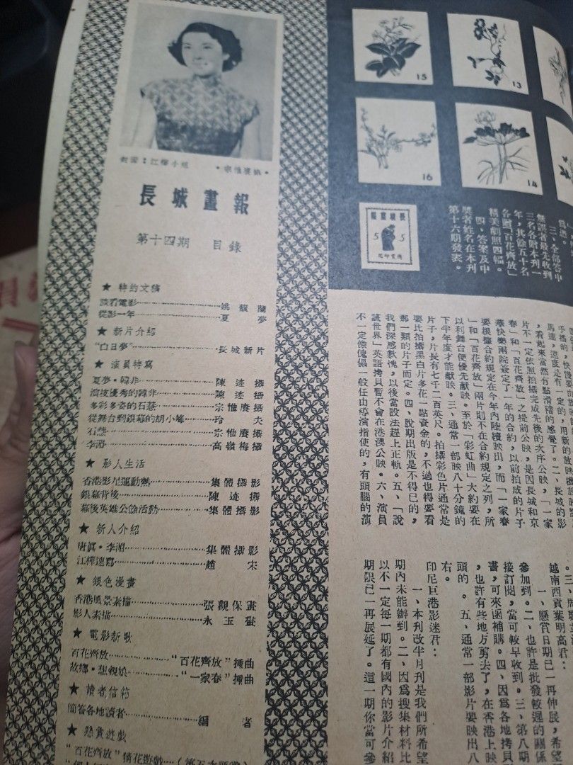 長城畫報 14期 江樺 夏夢 金庸文章 50年代香港電影雜誌1952年