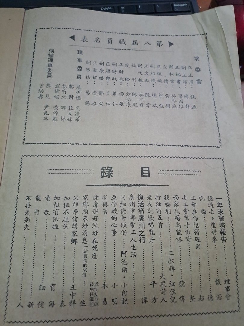 香港電話公司港九華員職工會 七週年紀念特刊