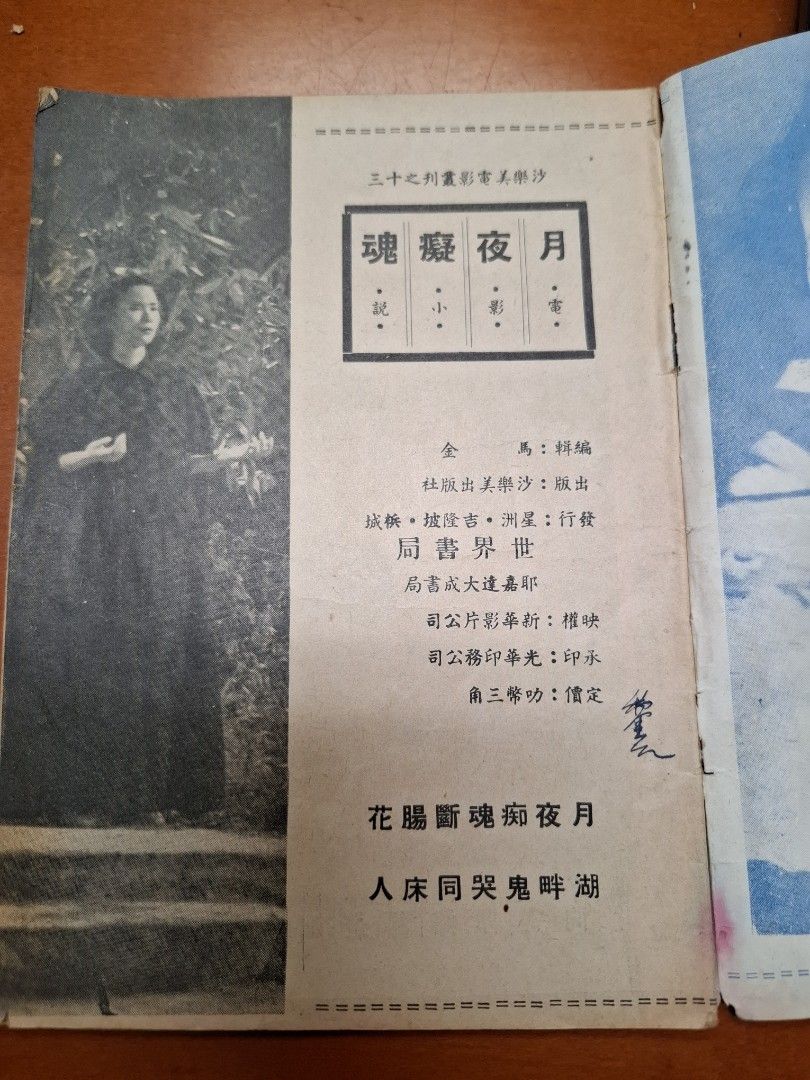 月夜痴魂 白燕 電影小說特刊