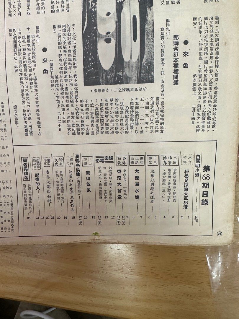 良友畫報 1962年 68期 白露明 香港大會堂 大欖涌水塘 賽馬