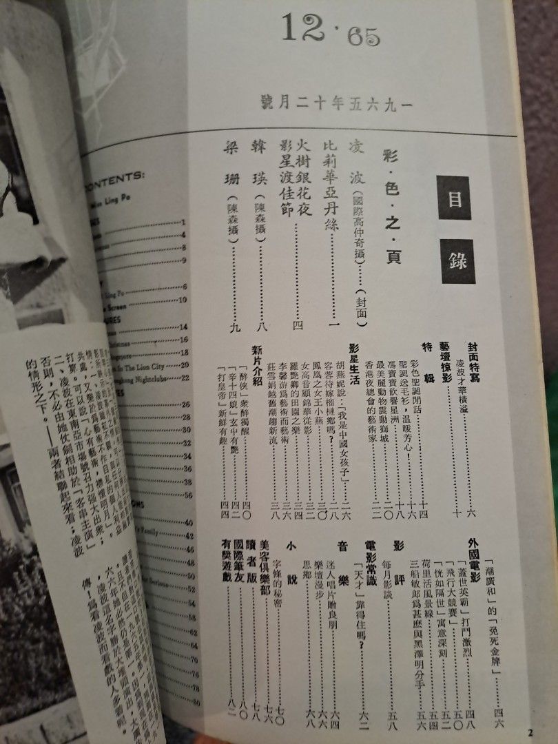 亞洲娛樂1965年12月號29期 聖誕專號 凌波 明星電影雜誌