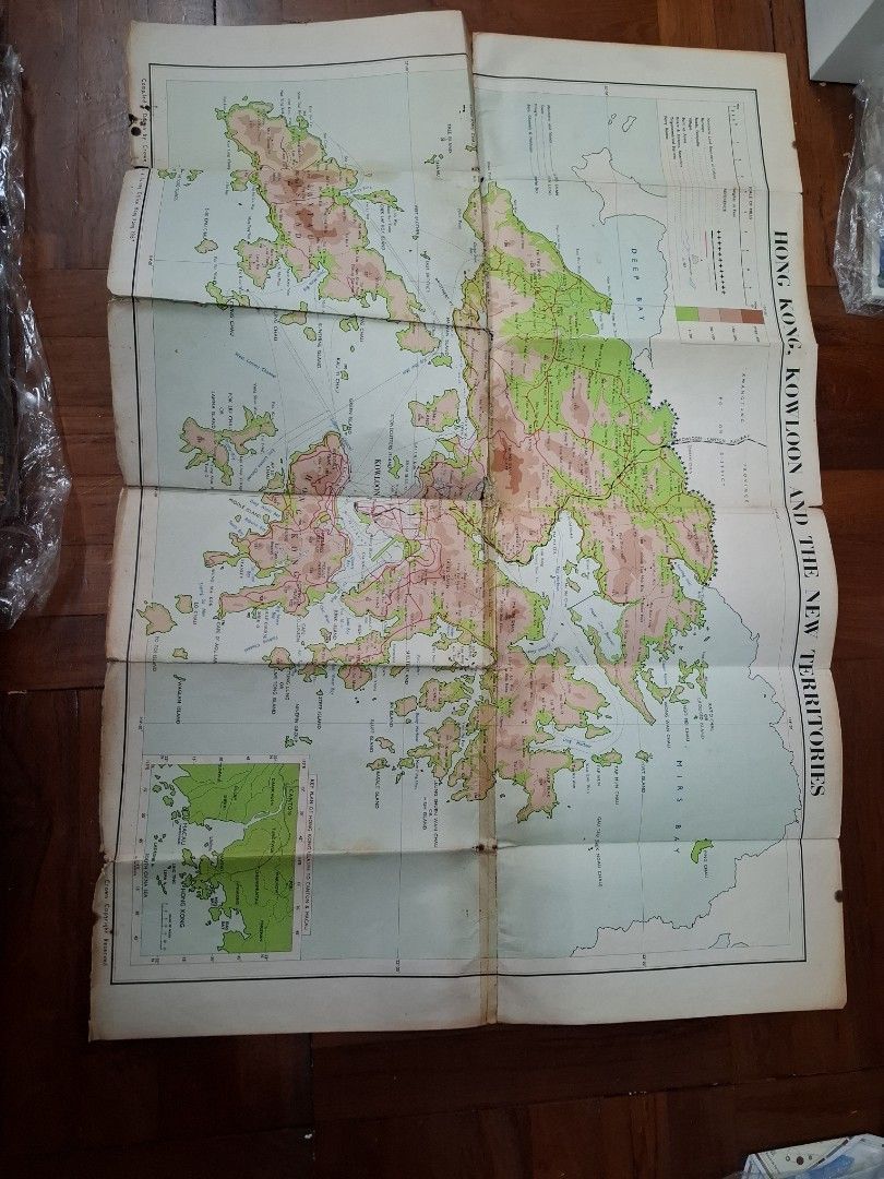 1967年 香港九龍新界地圖 map of hong kong kowloon and the New Territories  香港政府官方出版 60年代舊地圖
