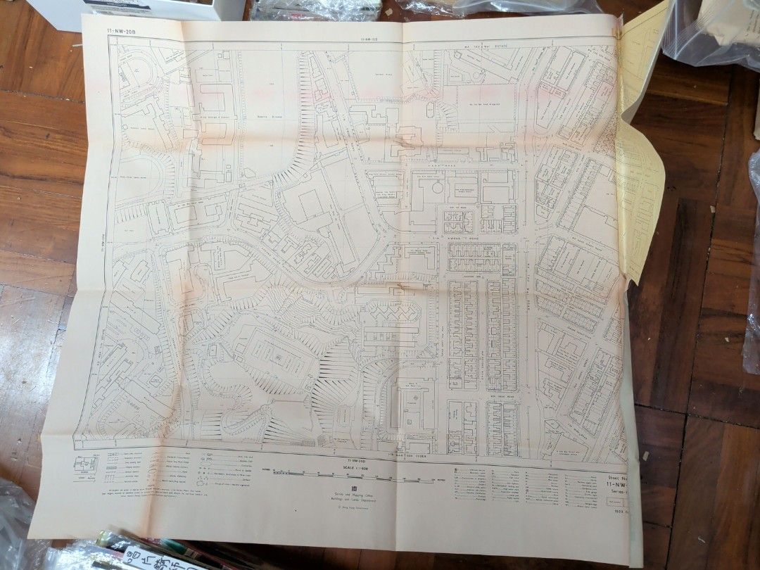 1980年 土瓜灣馬頭圍何文田 九龍城區地政地圖 1:1000   11-NW-20B 80年代 香港舊地圖