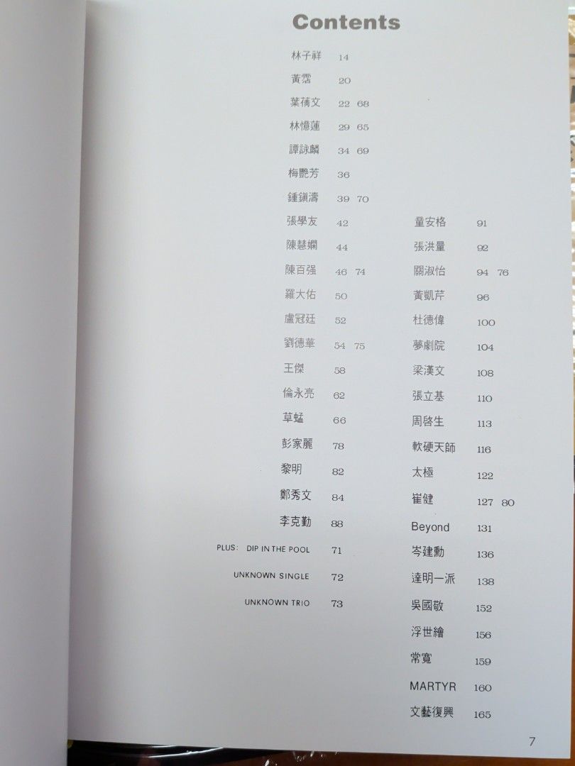 音樂圖鑑  1986-1991  陳百強 林憶蓮 黃凱芹 香港明星攝影集 david wong