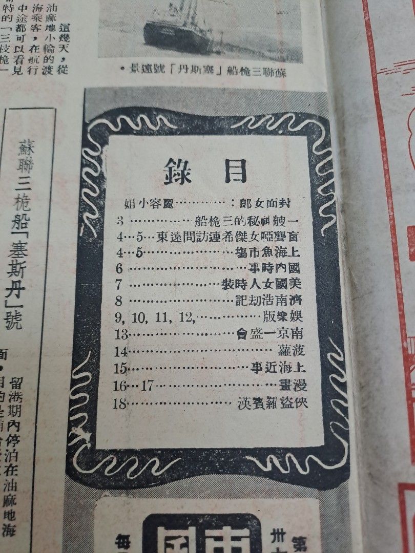 東風畫報 46期 周璇 胡蝶 白燕 1948年 民國37年