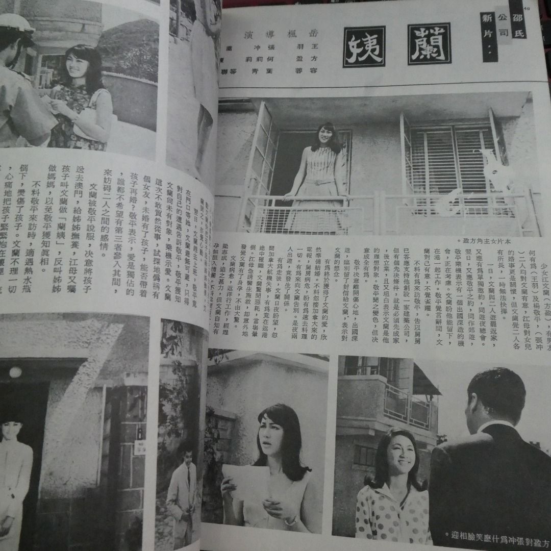 香港60年代電影明星雜誌《娛樂畫報》1966年63期 亦舒文章