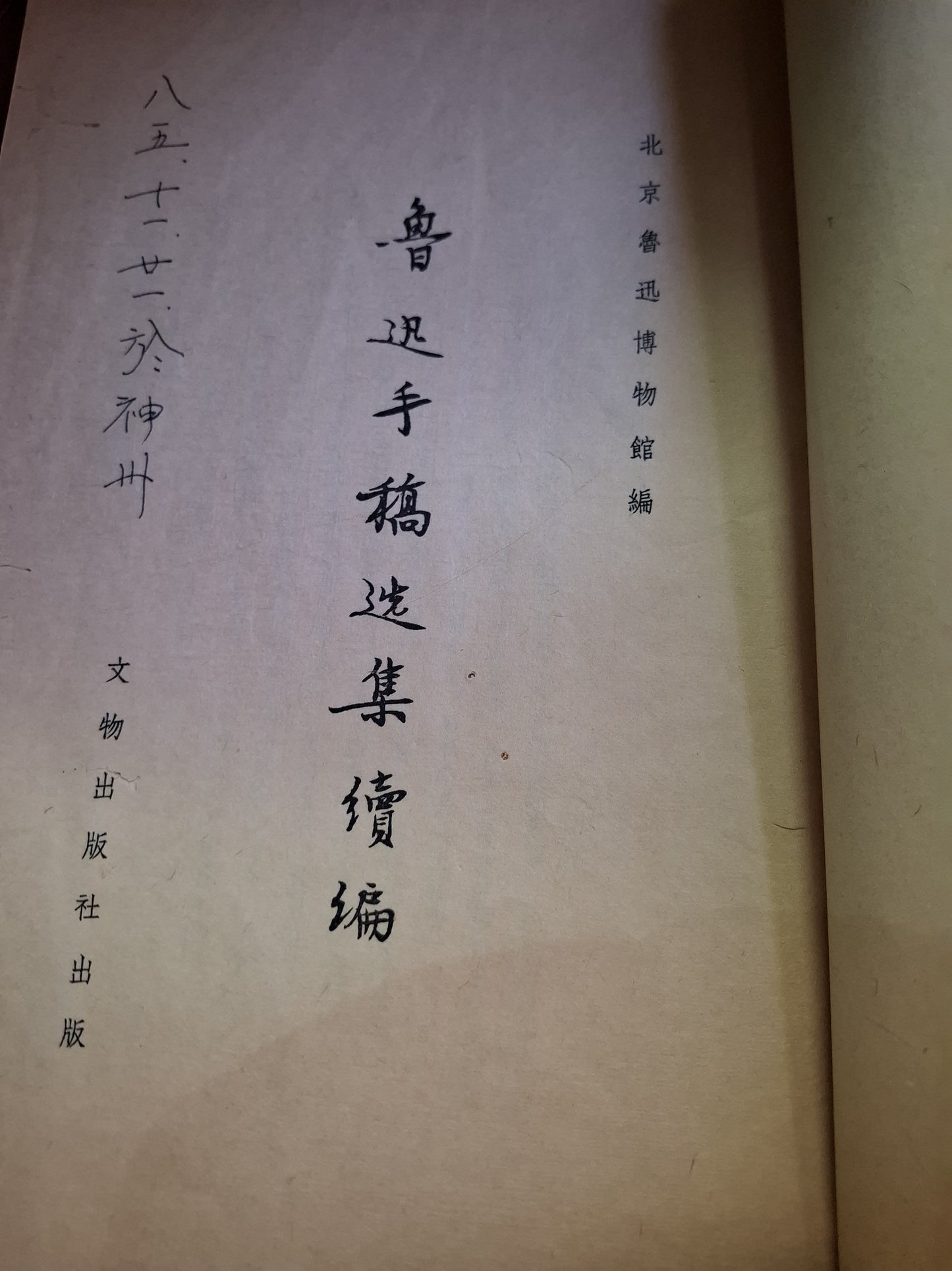 魯迅手稿選集續編
