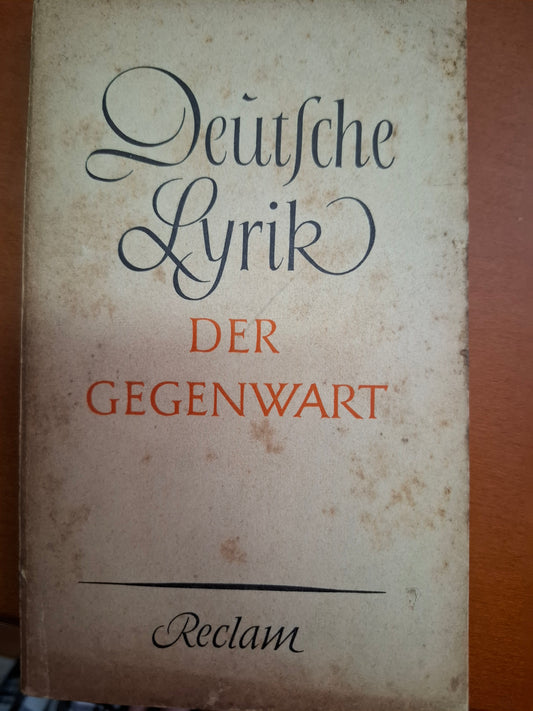 Deutsche Lyrik der Gegenwart