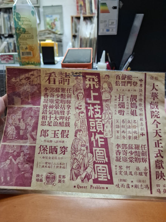 飛上枝頭作鳳凰  大華戲院  香港電影宣傳街招