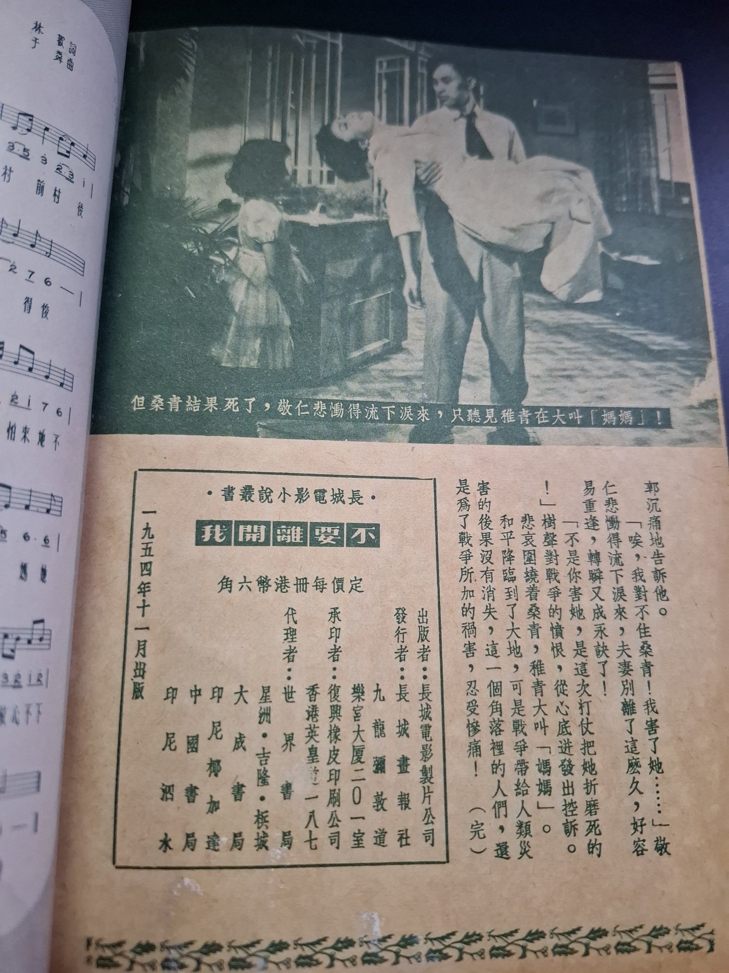 長城電影小說叢書 不要離開我 1954年
