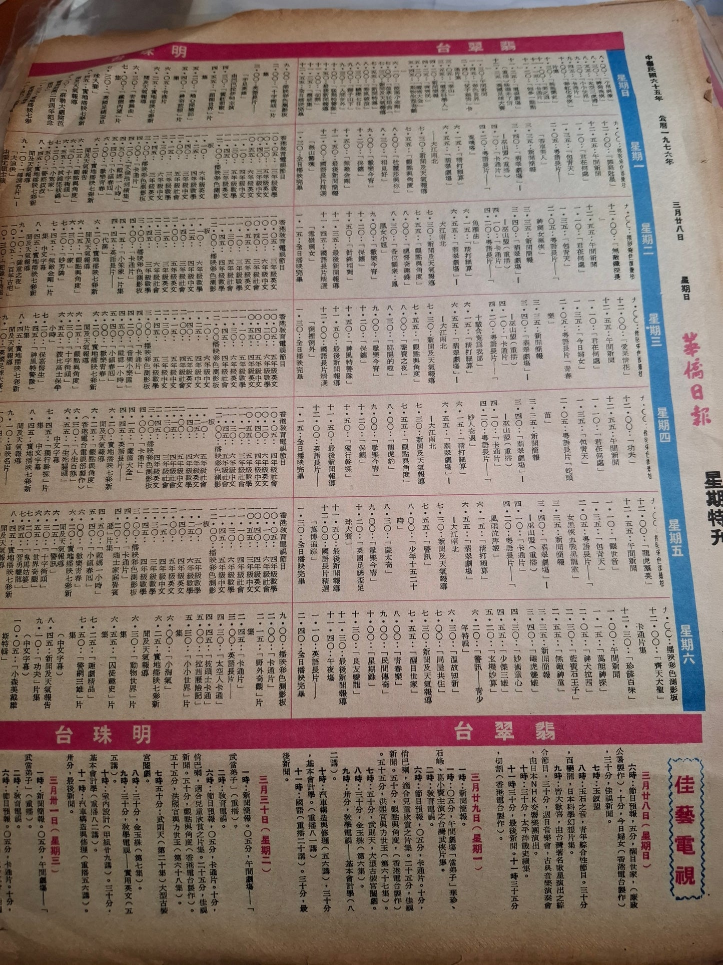 華僑日報1976年3月28日