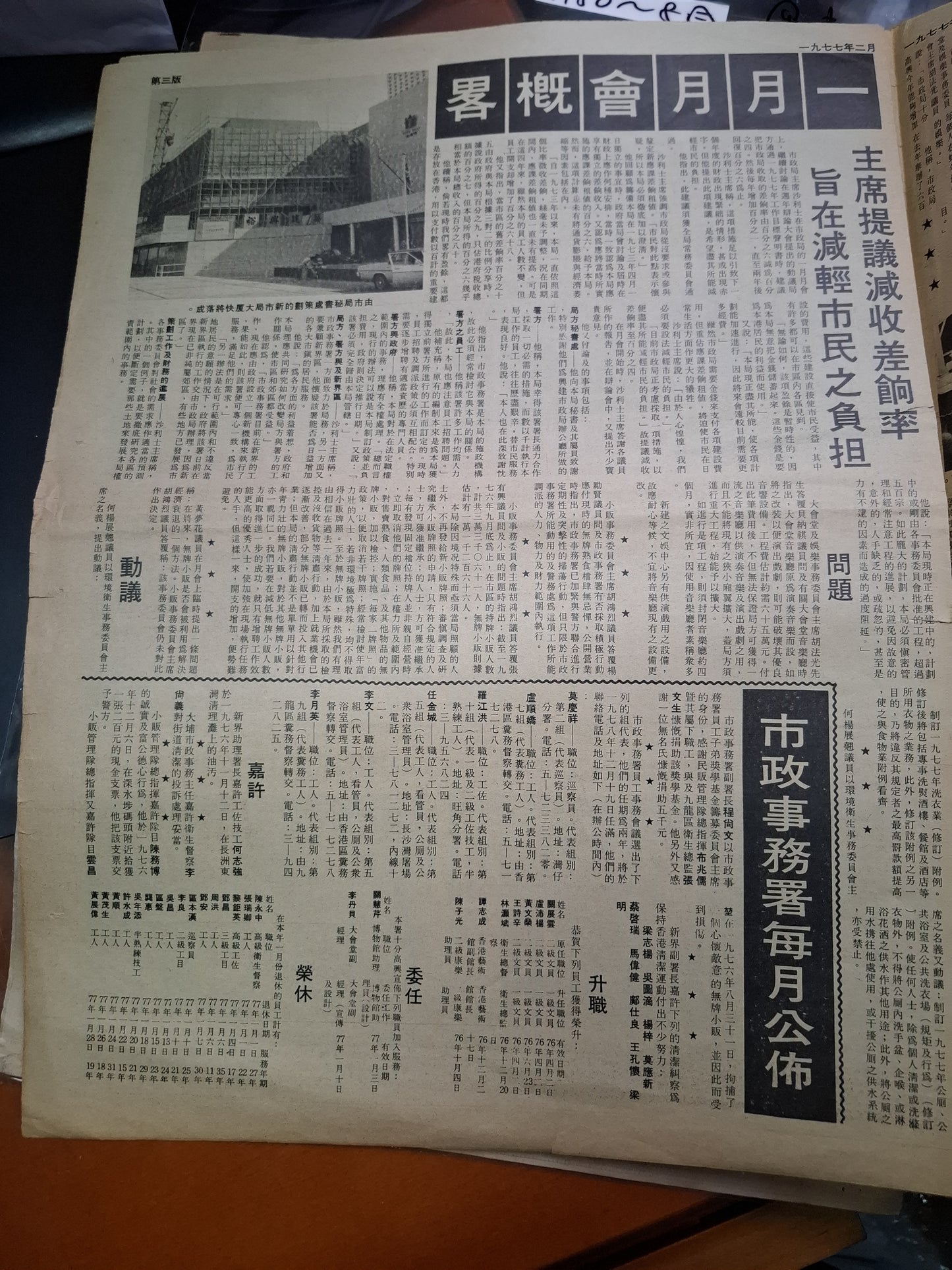 市政新聞 35期  1977年2月