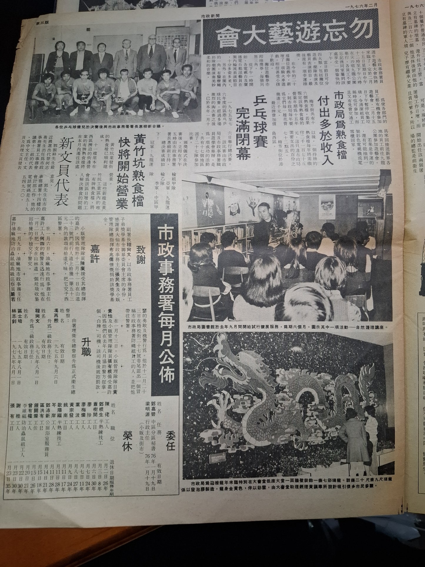 市政新聞 23期  1976年2月